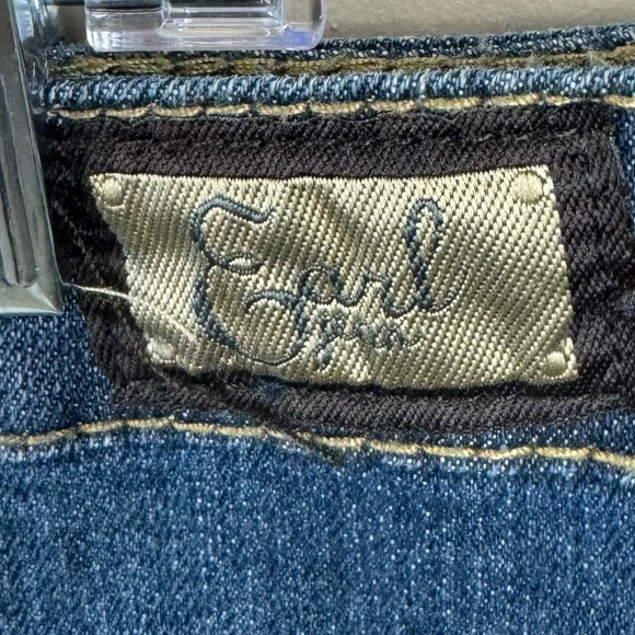 Earl Jeans Dark Blue Button Denim Y2K Mini Skirt with Pockets Plus Size 14 - Picture 4 of 9